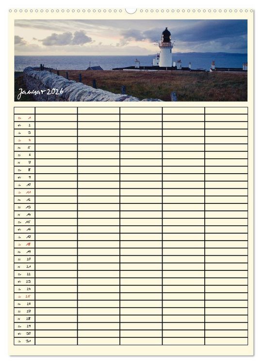 Produktbild: Urlaubsparadiese - Familienplaner (hochwertiger Premium Wandkalender 2026 DIN A2 hoch), Kunstdruck in Hochglanz