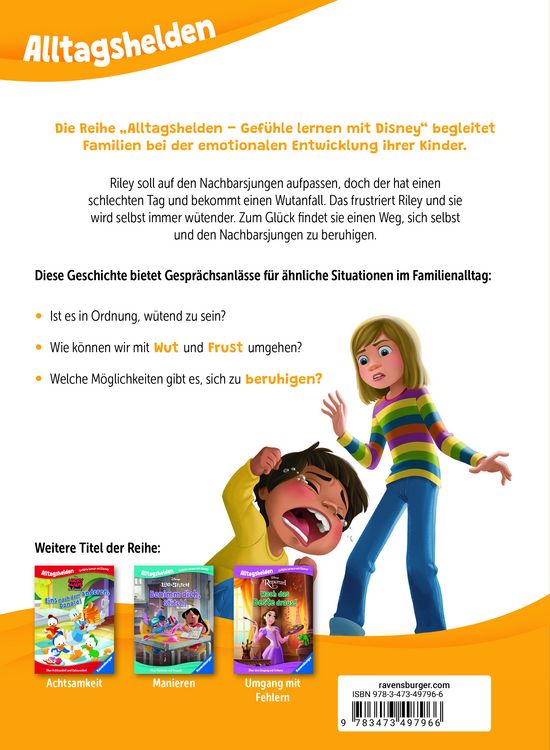 Produktbild: Alltagshelden - Gef&uuml;hle lernen mit Disney: Disney / Pixar Alles steht Kopf - Wie Hitzk&ouml;pfe cool bleiben. &Uuml;ber den Umgang mit Wut.