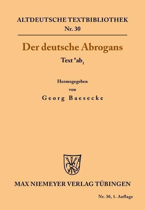 Produktbild: Der deutsche Abrogans