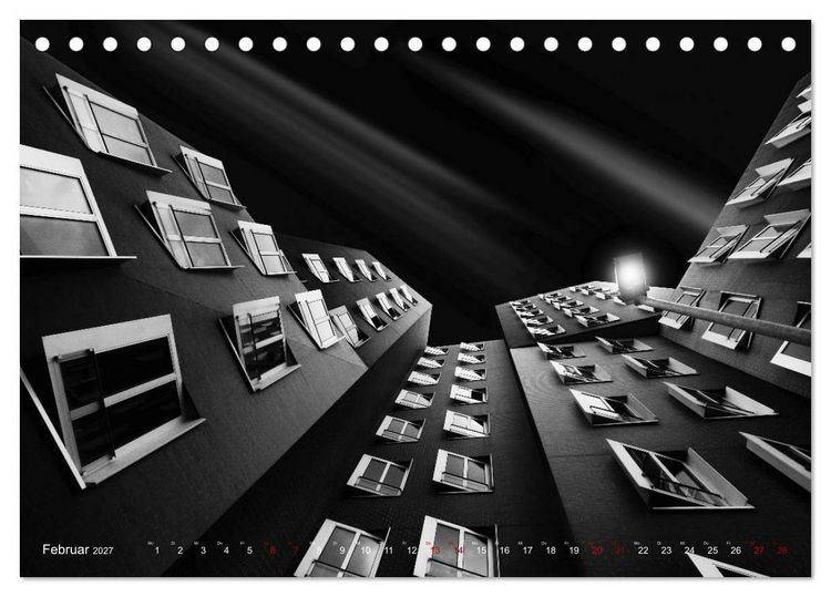 Produktbild: Monochrome Architektur (Tischkalender 2027 DIN A5 quer), CALVENDO Monatskalender