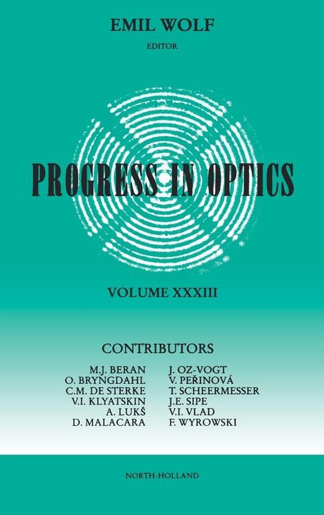 Produktbild: Progress in Optics Volume 33