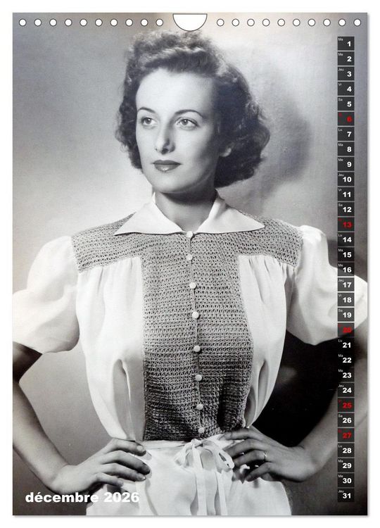 Produktbild: Deux mannequins des ann&eacute;es 1950 - Les jumelles Thea et Helga (Calendrier mural 2026 DIN A4 horizontal), CALVENDO calendrier mensuel