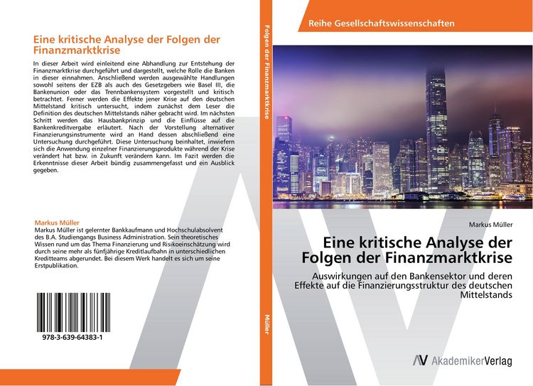 Produktbild: Eine kritische Analyse der Folgen der Finanzmarktkrise