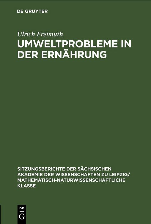 Produktbild: Umweltprobleme in der Ern&auml;hrung