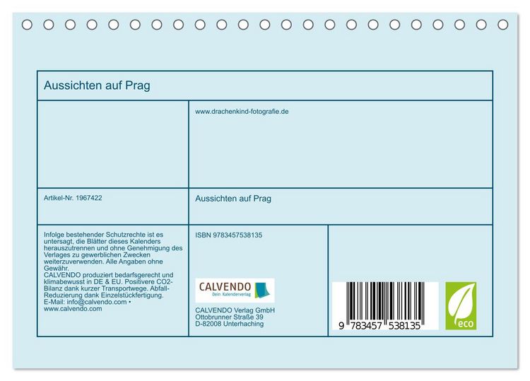 Produktbild: Aussichten auf Prag (Tischkalender 2026 DIN A5 quer), CALVENDO Monatskalender