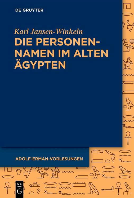 Produktbild: Die Personennamen im Alten &Auml;gypten