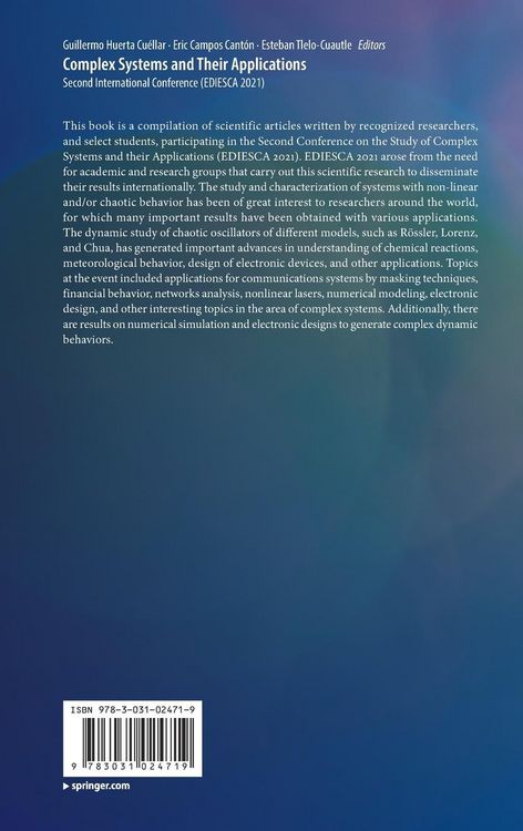 Produktbild: Complex Systems and Their Applications