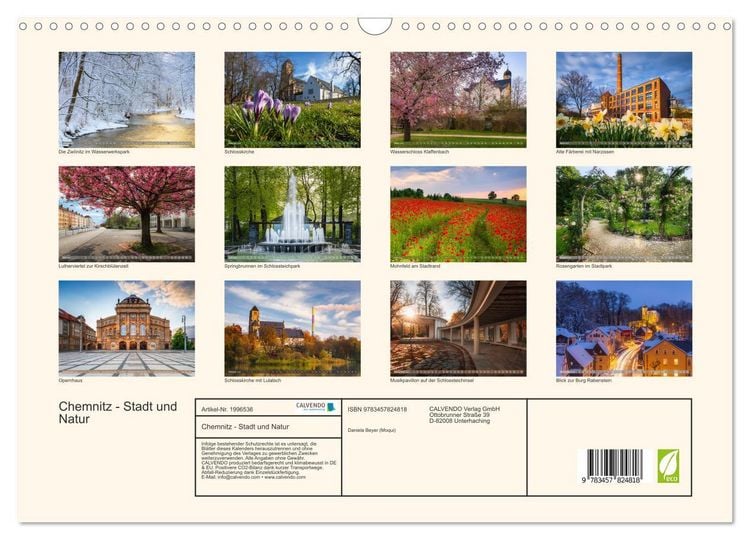 Produktbild: Chemnitz - Stadt und Natur (Wandkalender 2026 DIN A3 quer), CALVENDO Monatskalender