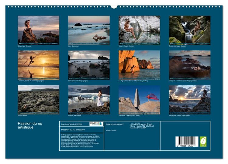Produktbild: Passion du nu artistique (Calendrier mural 2026 DIN A2 vertical) calendrier de bureau