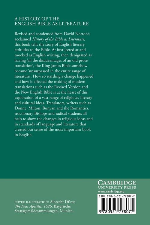 Produktbild: A History of the English Bible as Literature
