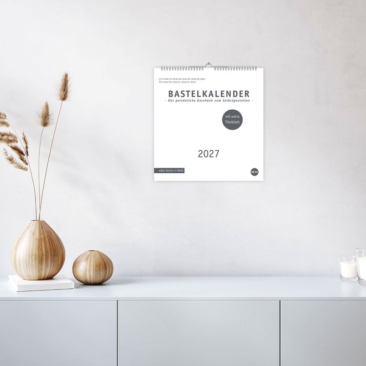 Produktbild: Premium-Bastelkalender wei&szlig; gro&szlig; 2027