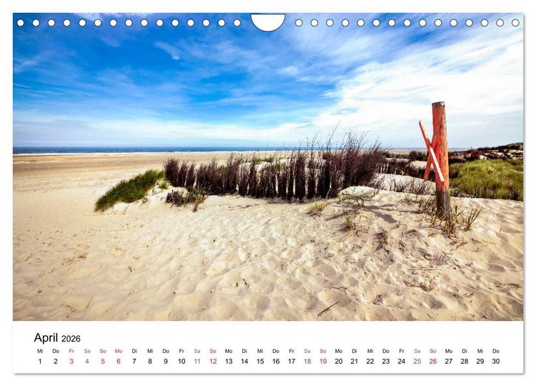 Produktbild: Borkum - Inselblicke (Wandkalender 2026 DIN A4 quer), CALVENDO Monatskalender