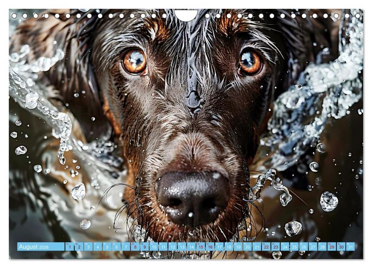 Produktbild: Hunde und Wasser (Wandkalender 2026 DIN A4 quer), CALVENDO Monatskalender