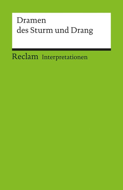 Produktbild: Interpretationen: Dramen des Sturm und Drang