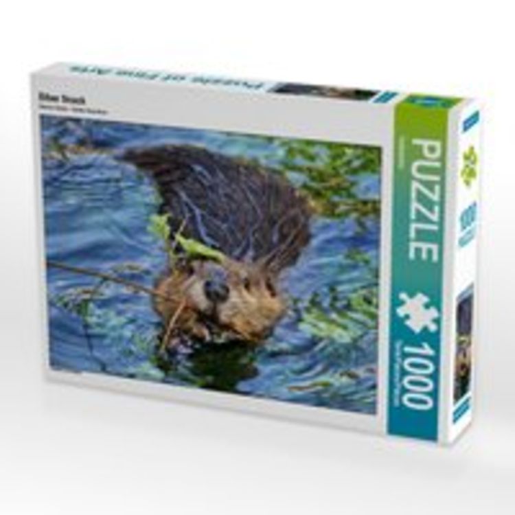 Produktbild: CALVENDO Puzzle Biber Snack 1000 Teile Lege-Gr&ouml;&szlig;e 64 x 48 cm Foto-Puzzle Bild von Kattobello