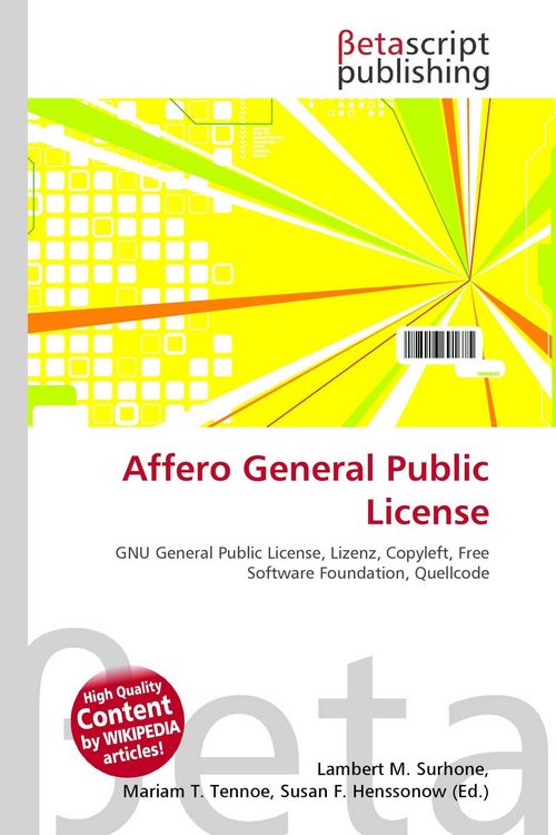 Produktbild: Affero General Public License