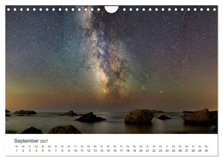 Produktbild: Nachthimmel - Unfassbare Fotografien der Sterne. (Wandkalender 2027 DIN A4 quer), CALVENDO Monatskalender