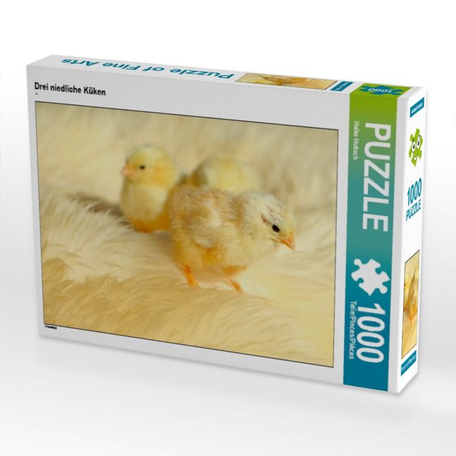 Produktbild: CALVENDO Puzzle Drei niedliche K&uuml;ken | 1000 Teile Lege-Gr&ouml;&szlig;e 64x48cm Foto-Puzzle f&uuml;r gl&uuml;ckliche Stunden