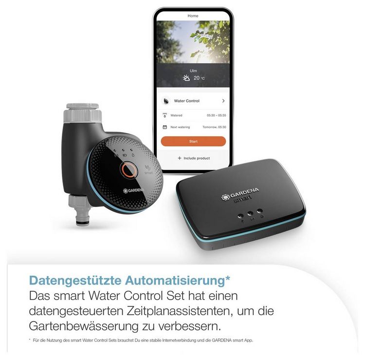 Produktbild: GARDENA 19043-20smart Water Control Set Bew&auml;sserungssteuerung