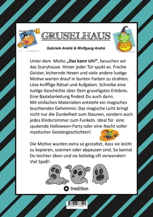 Produktbild: Craftbook - Lustige Ausmalmotive - Bastelanleitung - Magisches Licht - Gespenster - Hexen - Spukh&auml;user - Knifflige R&auml;tsel und Aufgaben