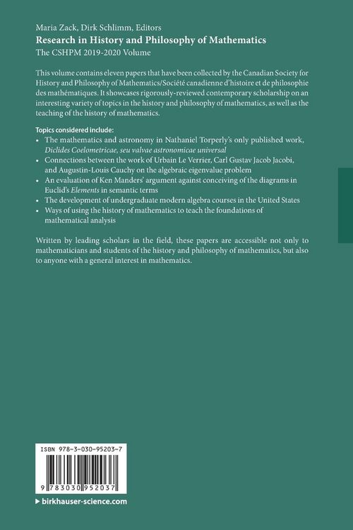 Produktbild: Research in History and Philosophy of Mathematics
