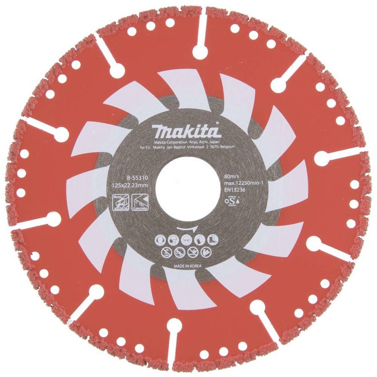 Produktbild: Makita Rescue B-55310 Diamanttrennscheibe 125mm 1 St. Metall, Beton, Harz, Glas, Kunststoff