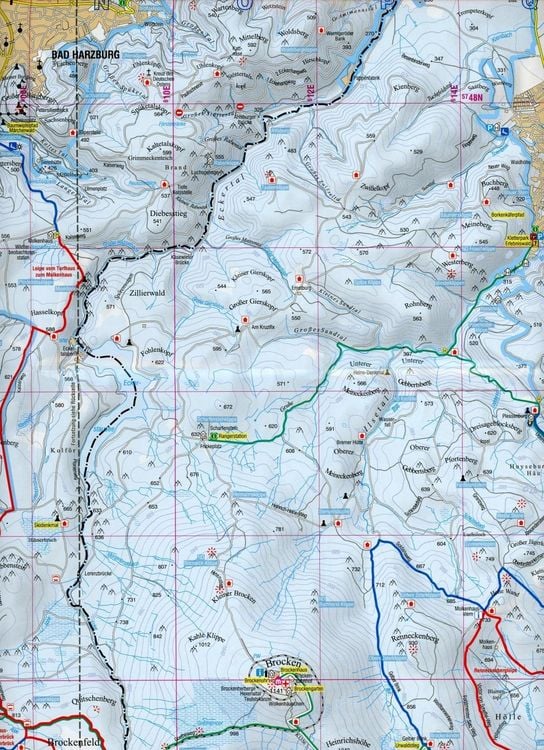 Produktbild: Wintersportkarte Harz