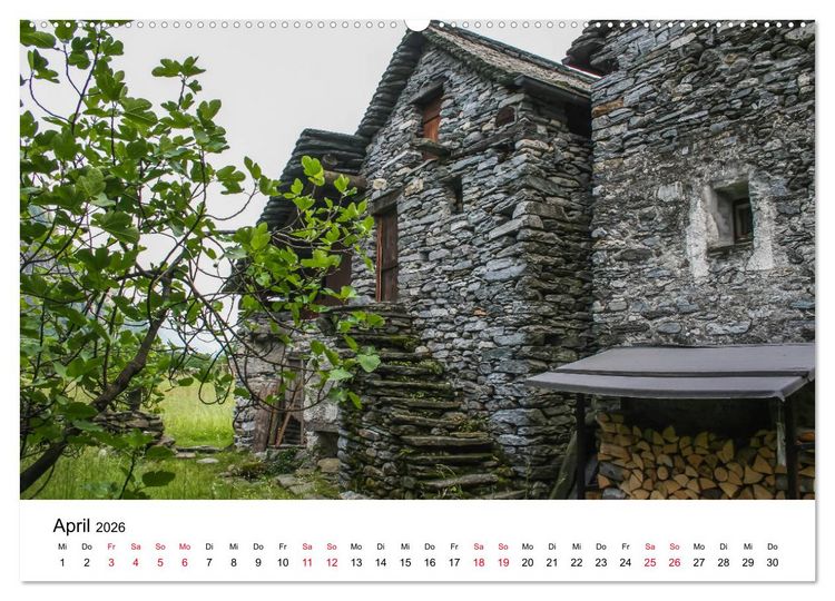 Produktbild: Valle Maggia - Entdecken Sie das Maggiatal im Tessin (hochwertiger Premium Wandkalender 2026 DIN A2 quer), Kunstdruck in Hochglanz