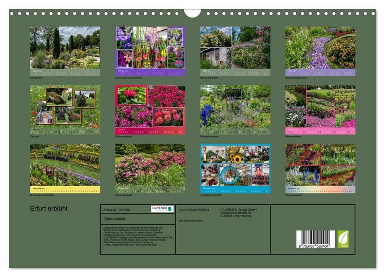 Produktbild: Erfurt erbl&uuml;ht (Wandkalender 2026 DIN A3 quer), CALVENDO Monatskalender
