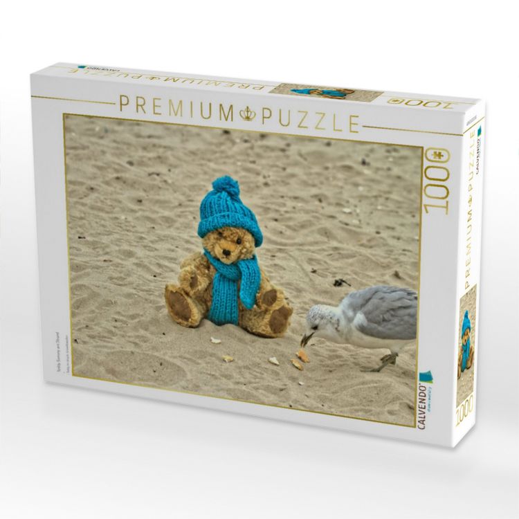 Produktbild: CALVENDO Puzzle Teddy Sammy am Strand | 1000 Teile Lege-Gr&ouml;&szlig;e 64x48cm Foto-Puzzle f&uuml;r gl&uuml;ckliche Stunden