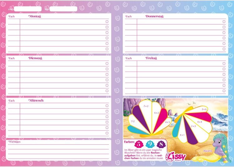 Produktbild: Lissy PONY Hausaufgabenheft Grundschule
