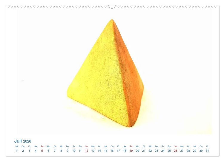Produktbild: Formvollendete Symmetrie - Die platonischen K&ouml;rper modelliert mit Ton (Wandkalender 2026 DIN A2 quer), CALVENDO Monatskalender