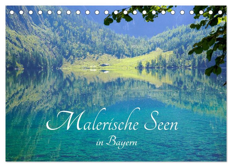Produktbild: Malerische Seen in Bayern (Tischkalender 2026 DIN A5 quer), CALVENDO Monatskalender