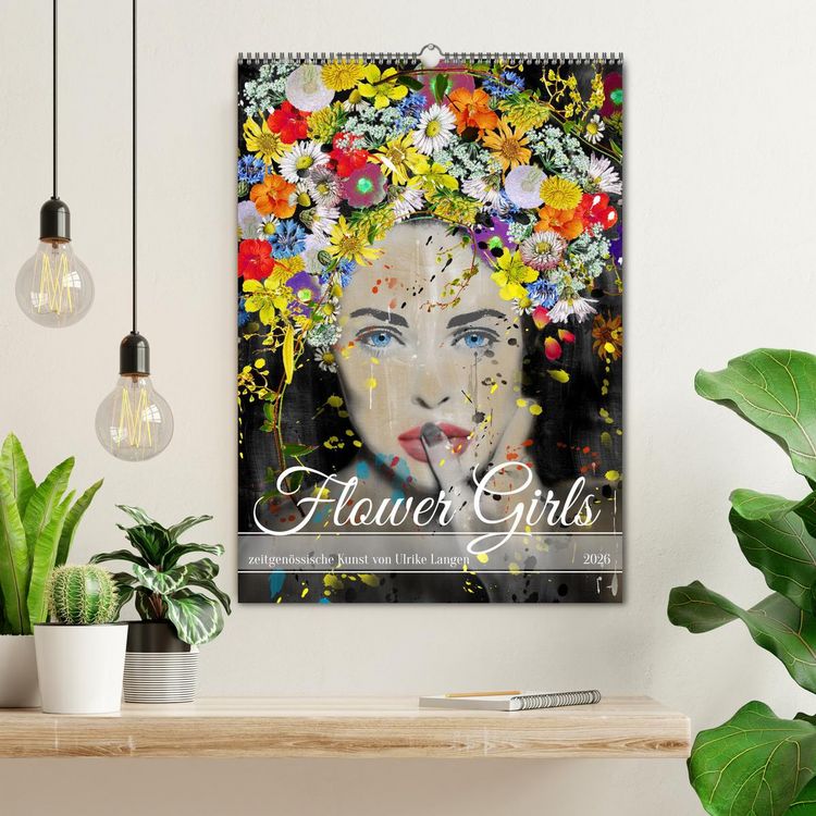 Produktbild: FLOWER GIRLS (Wandkalender 2026 DIN A2 hoch), CALVENDO Monatskalender