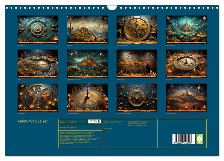 Produktbild: Antike Wegweiser (Wandkalender 2026 DIN A3 quer), CALVENDO Monatskalender