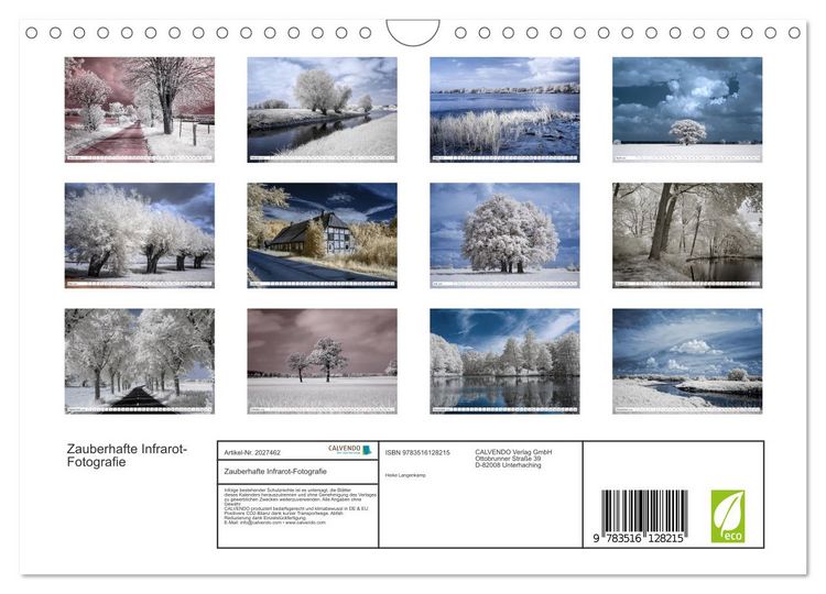 Produktbild: Zauberhafte Infrarot-Fotografie (Wandkalender 2026 DIN A4 quer), CALVENDO Monatskalender
