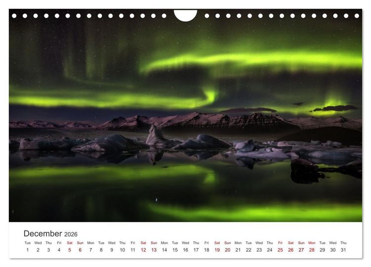 Produktbild: Iceland Aurora - Night Photography by Tony Prower (Wall Calendar 2026 DIN A4 landscape), CALVENDO 12 Month Wall Calendar