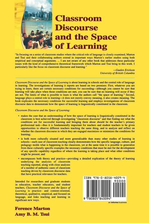 Produktbild: Classroom Discourse and the Space of Learning