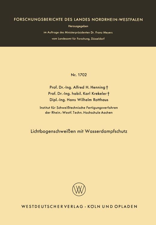 Produktbild: Lichtbogenschwei&szlig;en mit Wasserdampfschutz