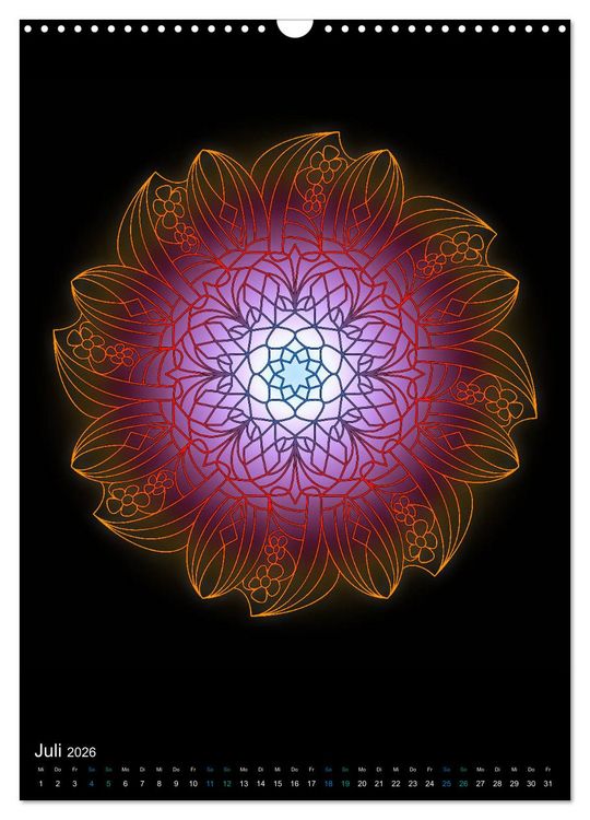 Produktbild: Mandala-Kalender 2026 (Wandkalender 2026 DIN A3 hoch), CALVENDO Monatskalender
