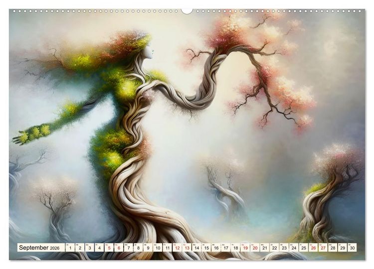 Produktbild: Lebendige Natur - Mystische Baumgeister (hochwertiger Premium Wandkalender 2026 DIN A2 quer), Kunstdruck in Hochglanz