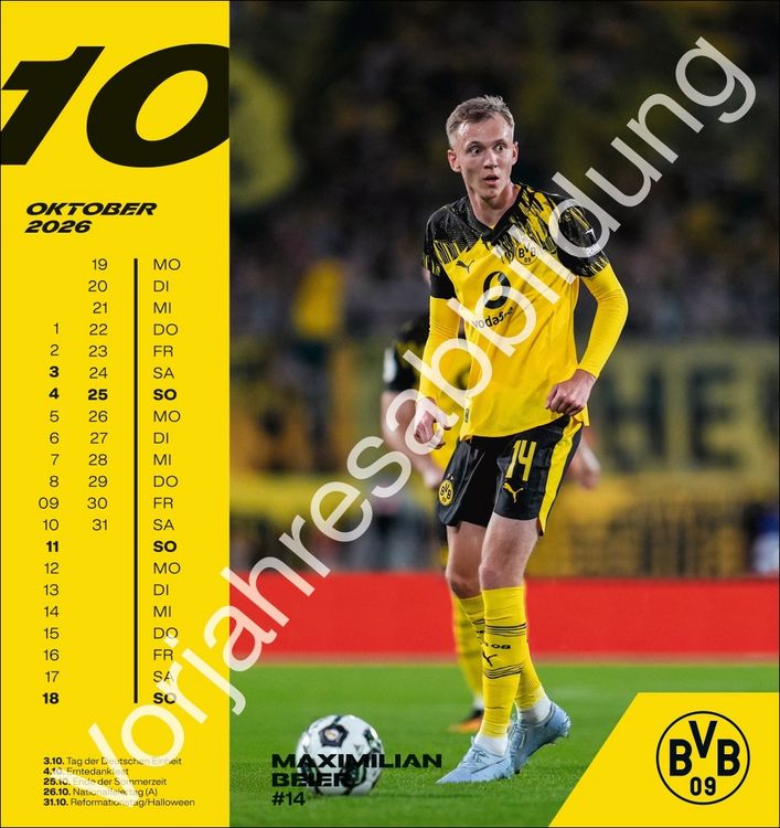 Produktbild: BVB Postkartenkalender 2027