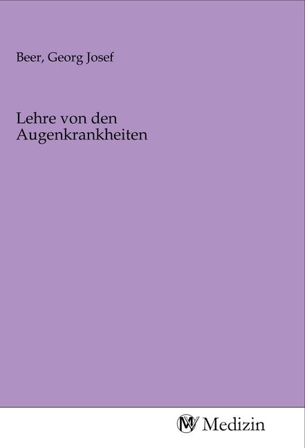 Produktbild: Lehre von den Augenkrankheiten