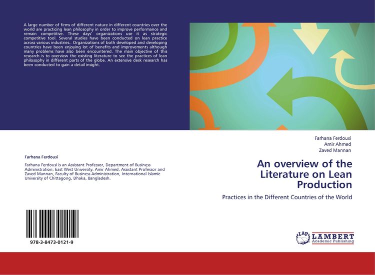 Produktbild: An overview of the Literature on Lean Production