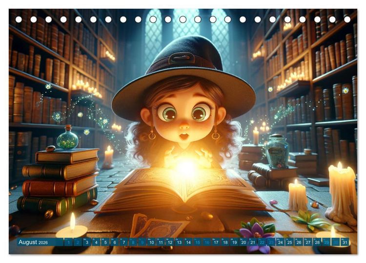 Produktbild: Hexenwelten: Ein Jahr voller Magie und Mysterien (Tischkalender 2026 DIN A5 quer), CALVENDO Monatskalender