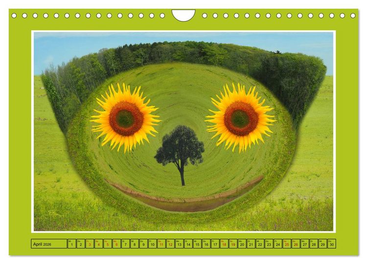 Produktbild: L&auml;cheln in Landschaften (Wandkalender 2026 DIN A4 quer), CALVENDO Monatskalender