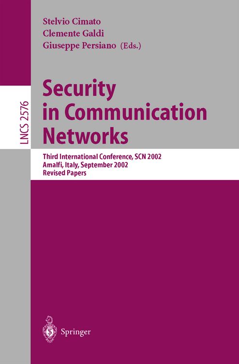 Produktbild: Security in Communication Networks