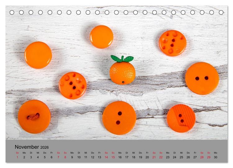 Produktbild: Die Art der Kn&ouml;pfe (Tischkalender 2026 DIN A5 quer), CALVENDO Monatskalender