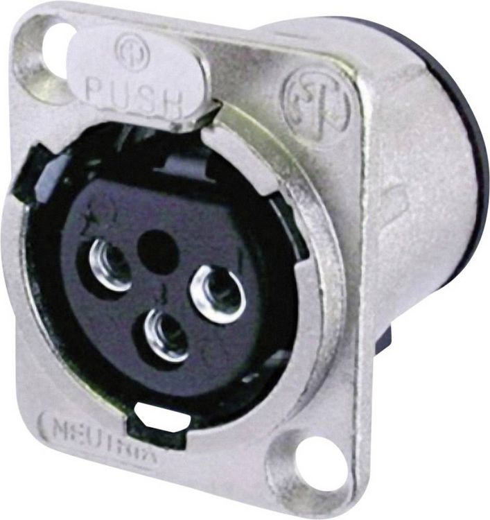 Produktbild: Neutrik NC3FD-V XLR-Steckverbinder Flanschbuchse, Kontakte gerade Polzahl: 3 Silber 1St.