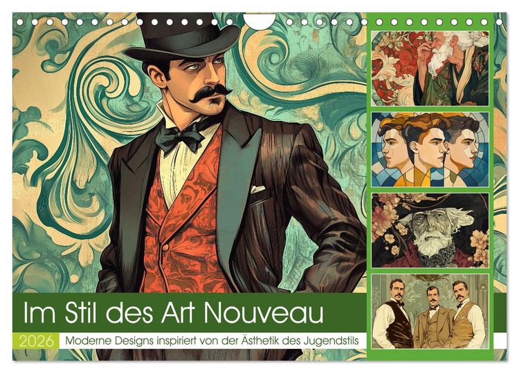 Produktbild: Im Stil des Art Nouveau (Wandkalender 2026 DIN A4 quer), CALVENDO Monatskalender